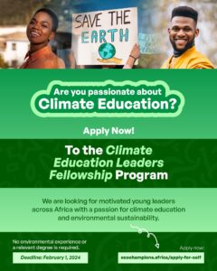 Apply for the Climate Education Leaders Fellowship