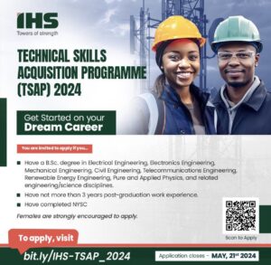 Technical Skills Acquisition Program (TSAP) 2024 at IHS Towers